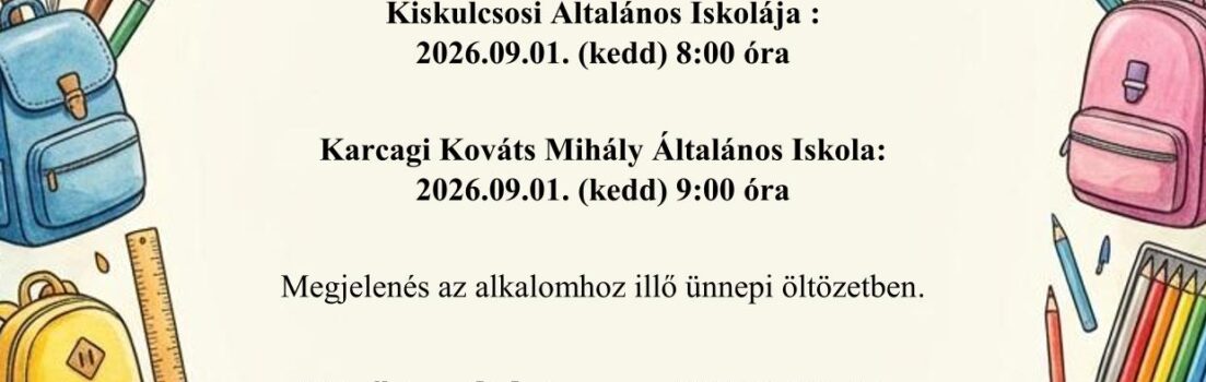 Tanévnyitó 2026.